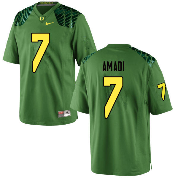 Men #7 Ugochukwu Amadi Oregn Ducks College Football Jerseys Sale-Apple Green